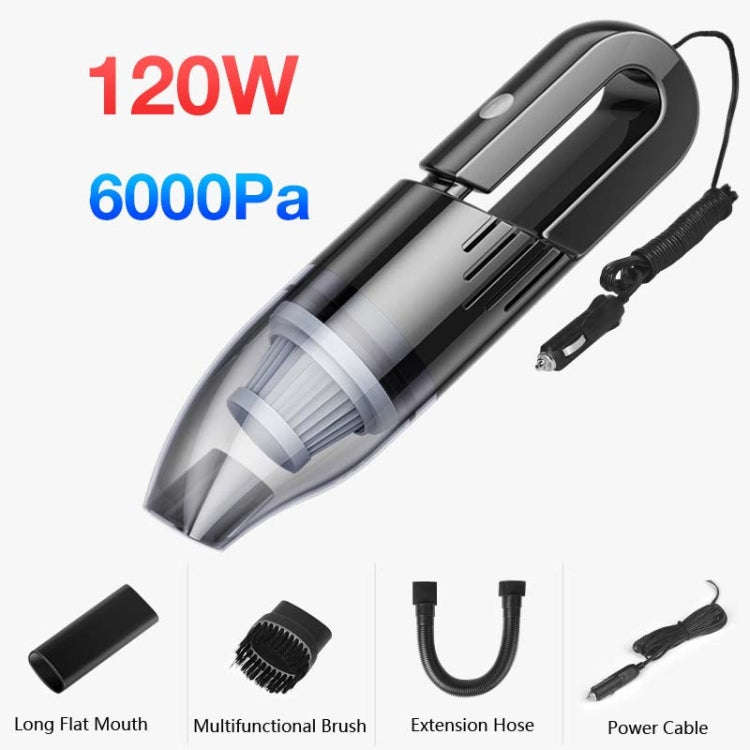 120W Car Vacuum Cleaner Car Small Mini Internal Vacuum Cleaner, Specification:Wired, Style:Turbin...