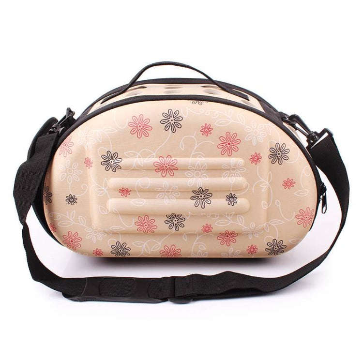Portable Cats Handbag Foldable Travel Bag Puppy Carrying Mesh Shoulder Pet Bags( Cream Color)