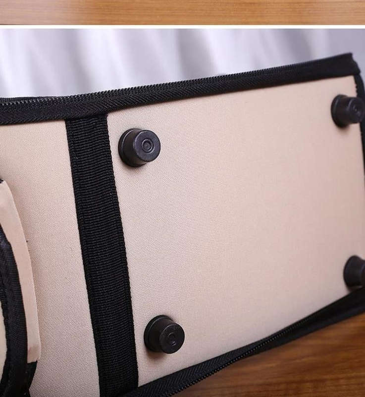 Portable Cats Handbag Foldable Travel Bag Puppy Carrying Mesh Shoulder Pet Bags( Cream Color)