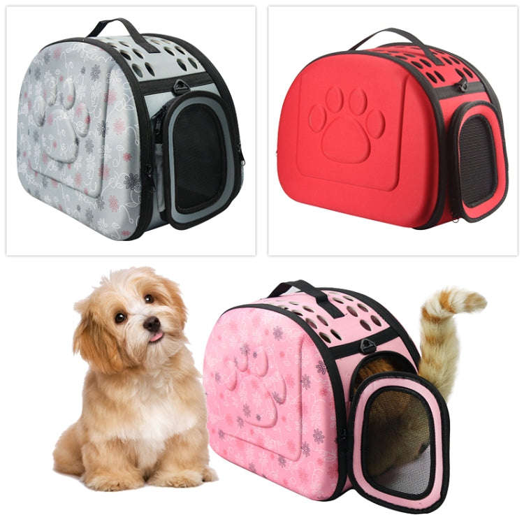 Portable Cats Handbag Foldable Travel Bag Puppy Carrying Mesh Shoulder Pet Bags( Cream Color)