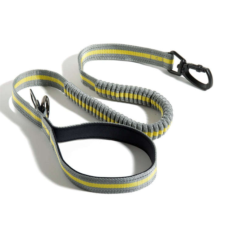 Dog Outdoor Anti-Scourge Traction Rope Nylon Reflective Elastic Stretch Dog Walking Rope(Yellow)