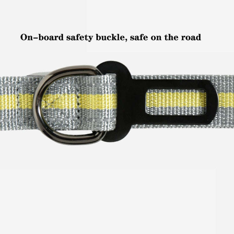Dog Outdoor Anti-Scourge Traction Rope Nylon Reflective Elastic Stretch Dog Walking Rope(Yellow)