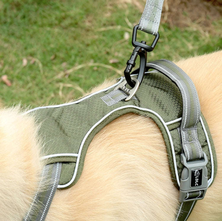 Dog Outdoor Anti-Scourge Traction Rope Nylon Reflective Elastic Stretch Dog Walking Rope(Yellow)