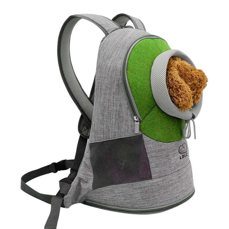 LDLC Chest Messenger Bag Pet Can Be Exposed Portable Breathable Backpack, Size:M(Green)