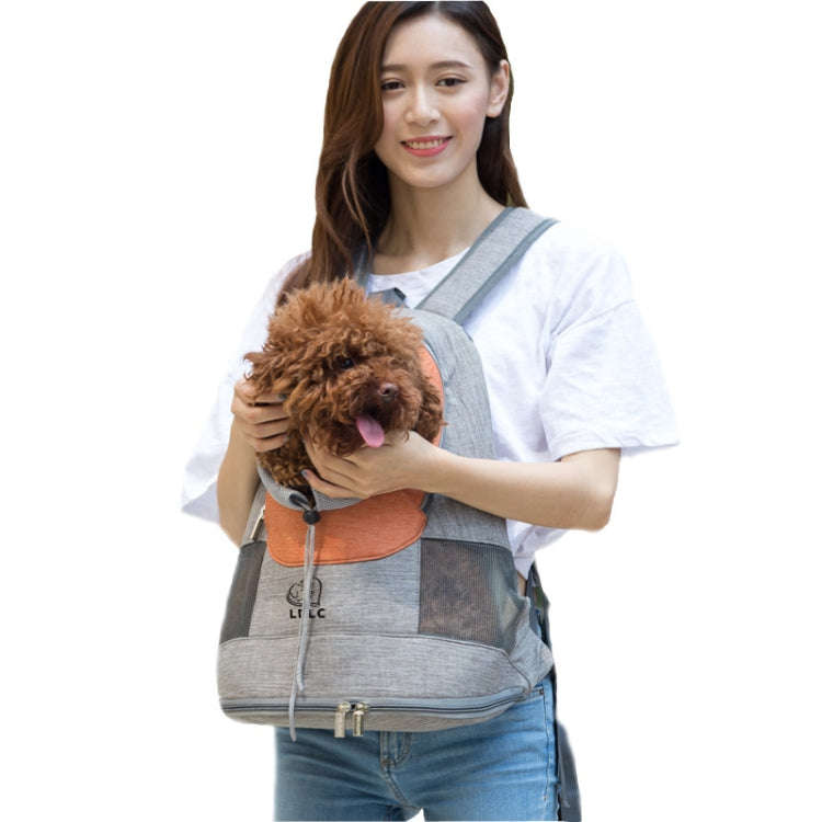 LDLC Chest Messenger Bag Pet Can Be Exposed Portable Breathable Backpack, Size:M(Green)