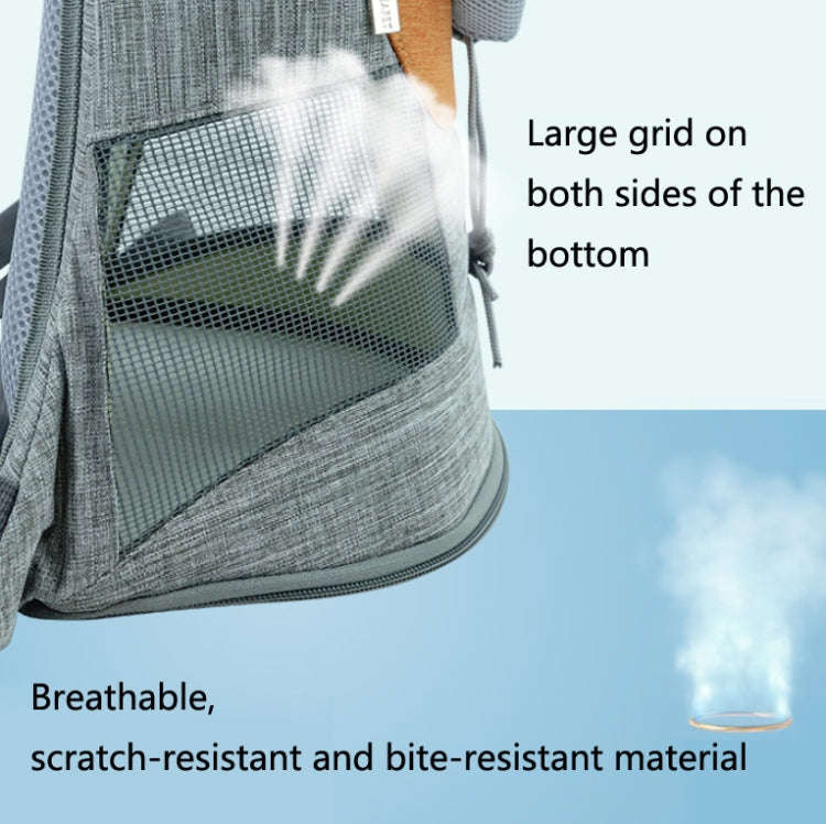 LDLC Chest Messenger Bag Pet Can Be Exposed Portable Breathable Backpack, Size:M(Green)