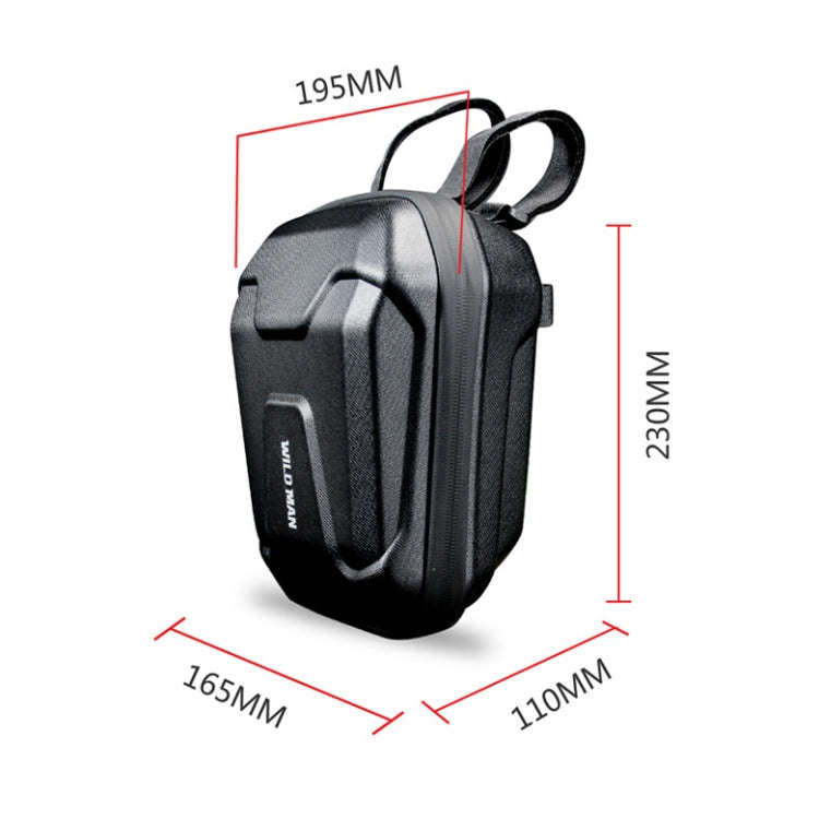 Wild Man Ts9 For Scooter / Bicycle Universal Waterproof Pu + Eva Hard Shell Front Bag with Reflec...