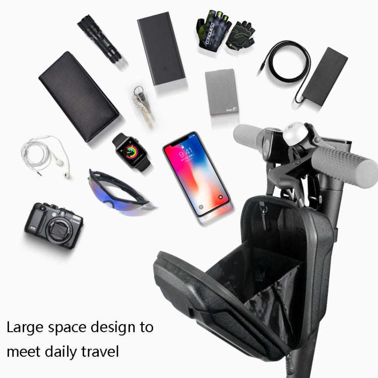 Wild Man Ts9 For Scooter / Bicycle Universal Waterproof Pu + Eva Hard Shell Front Bag with Reflec...