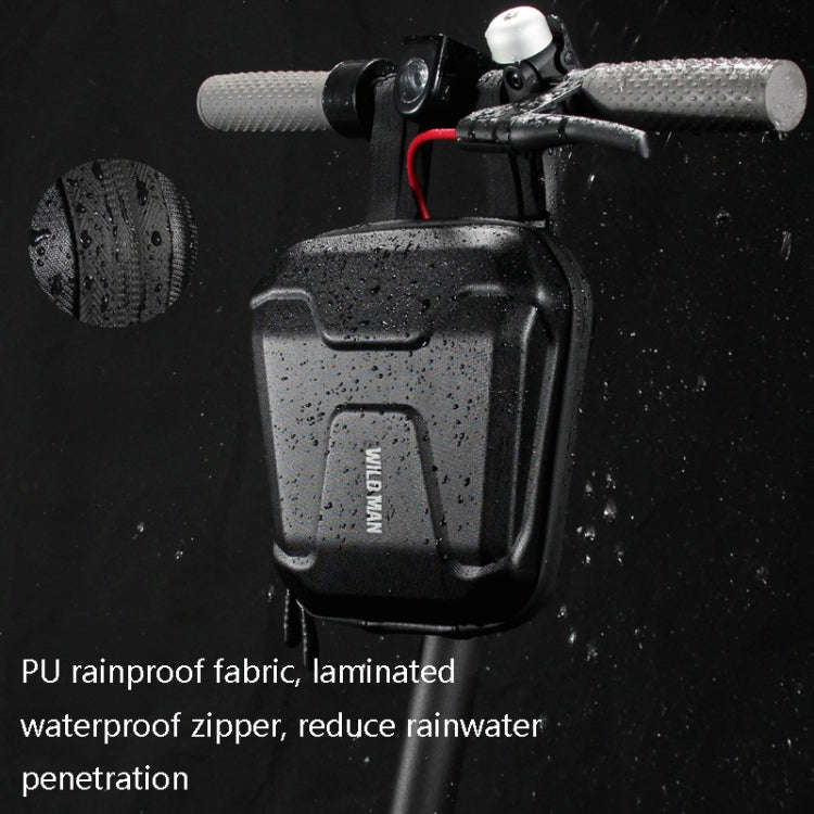 Wild Man Ts9 For Scooter / Bicycle Universal Waterproof Pu + Eva Hard Shell Front Bag with Reflec...
