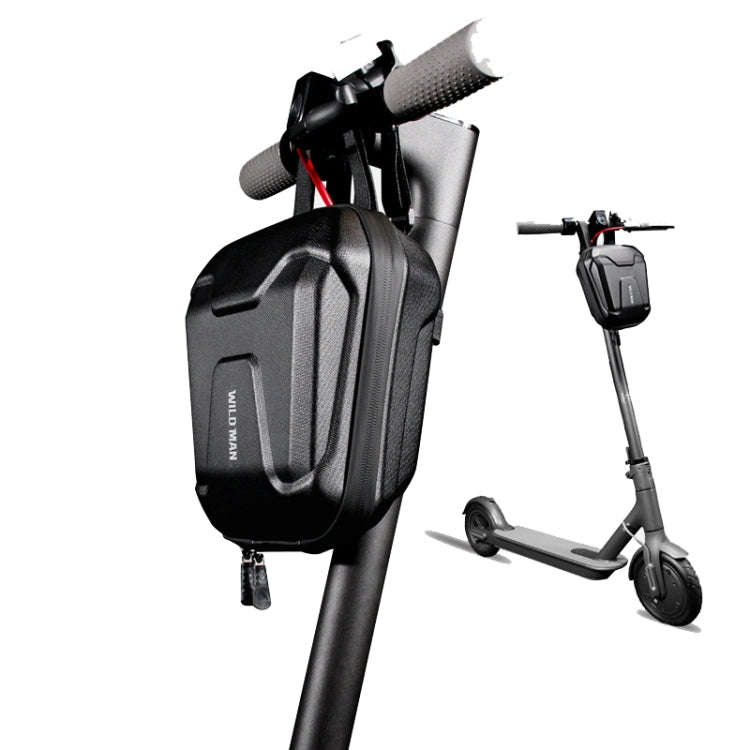 Wild Man Ts9 For Scooter / Bicycle Universal Waterproof Pu + Eva Hard Shell Front Bag with Reflec...