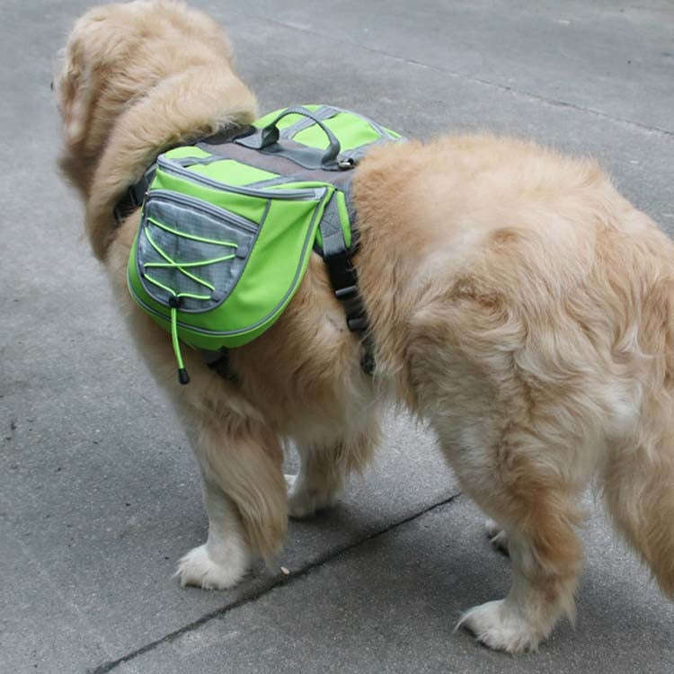 Self-Portable Backpack For Dogs Out Of The Backpack Breathable Mesh Pet Bag, Specification: L(Green)