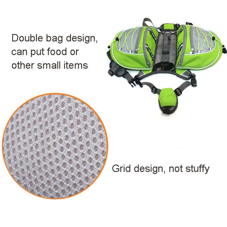 Self-Portable Backpack For Dogs Out Of The Backpack Breathable Mesh Pet Bag, Specification: L(Green)