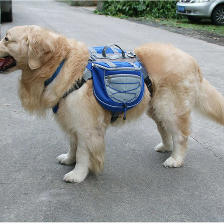 Self-Portable Backpack For Dogs Out Of The Backpack Breathable Mesh Pet Bag, Specification: L(Blue)