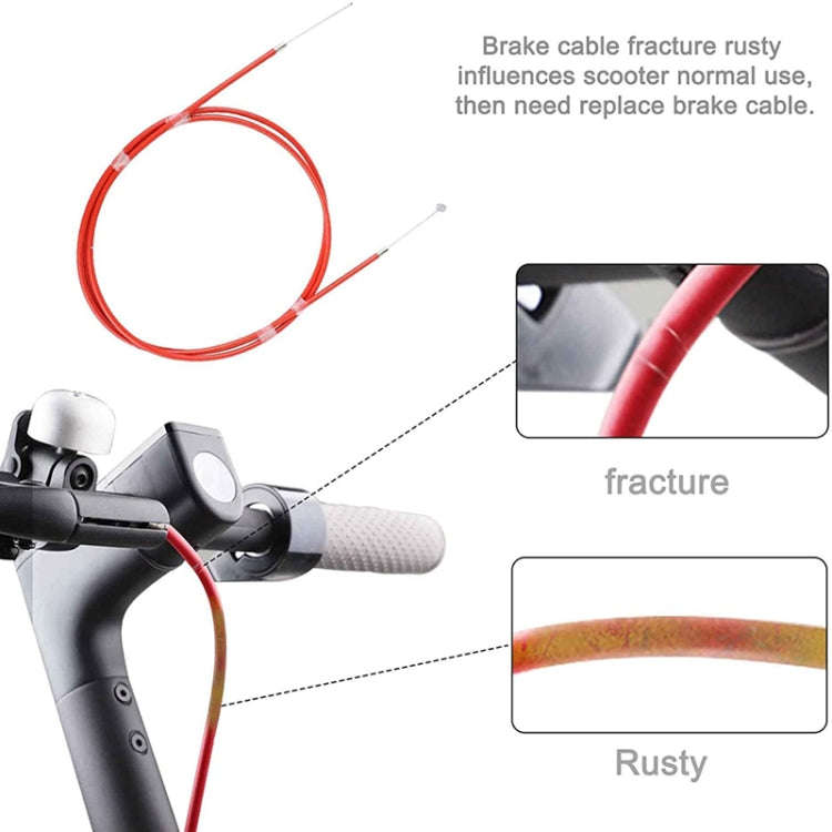 2 PCS For Xiaomi Mijia M365 Electric Scooter Rear Disc Brake Cable Brake Pipeline(Red)