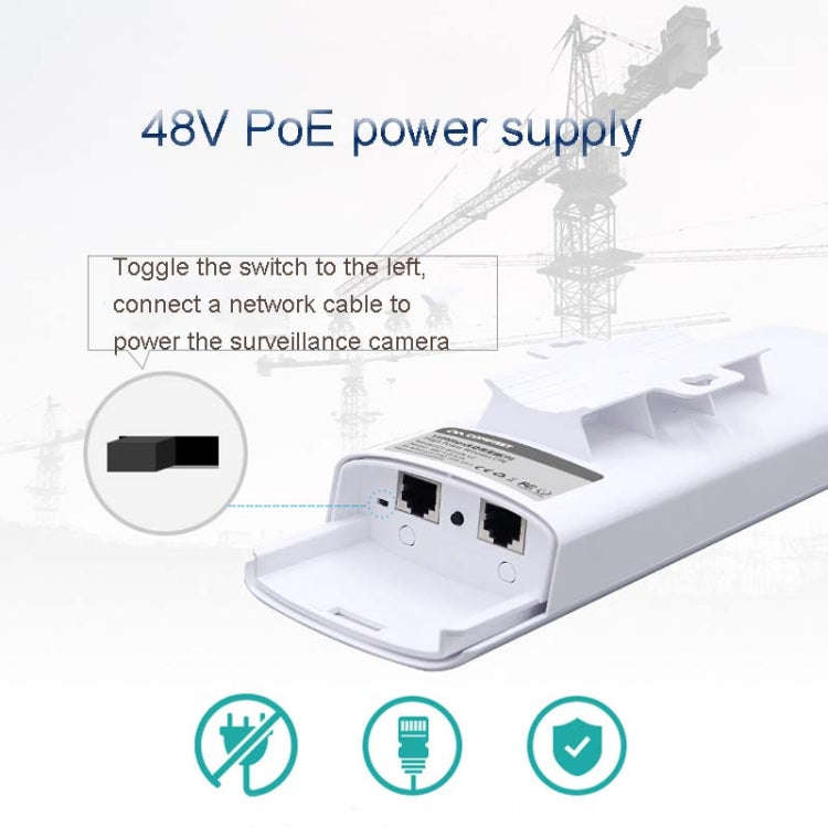 2 PCSCOMFAST E314n 300mbps Covers 5 Kilometers Wifi Base Station Wireless Bridge, Plug Type:US Plug