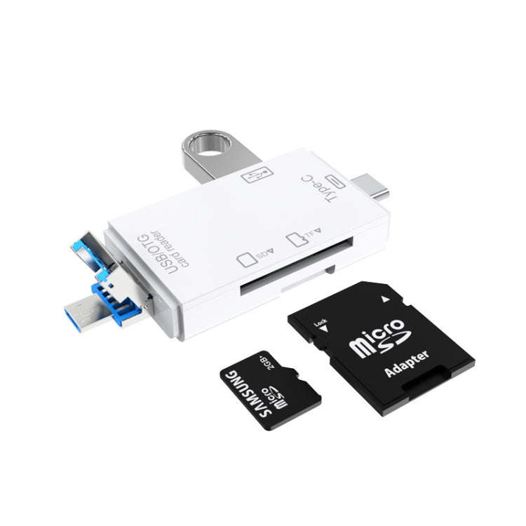 2 PCS Type-C & Micro USB & USB 2.0 3 in 1 Ports Multi-function Card Reader, Support U Disk / TF /...