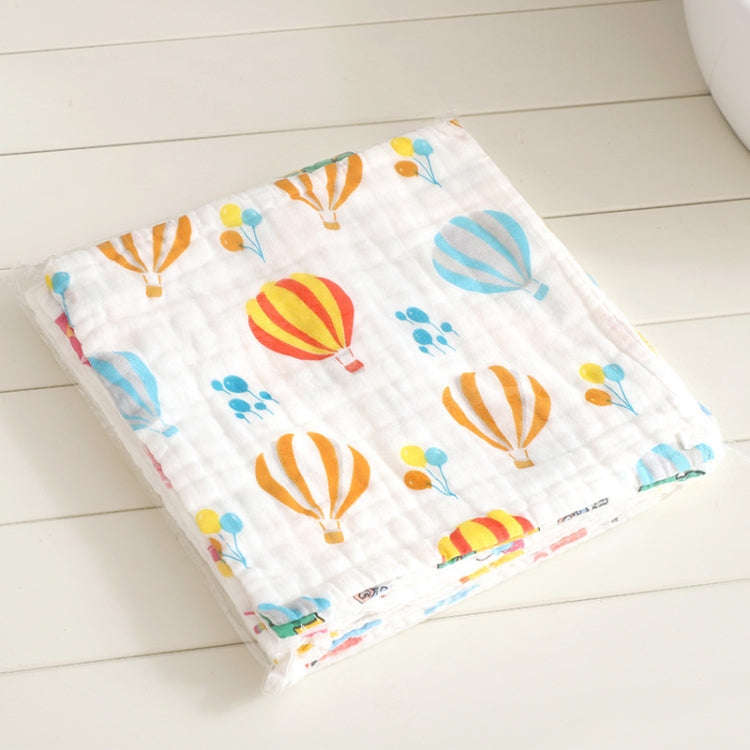 5 PCS Six-Layer Gauze Cotton Baby Square Handkerchief Saliva Towel Styles Random Delivery, Size:2...