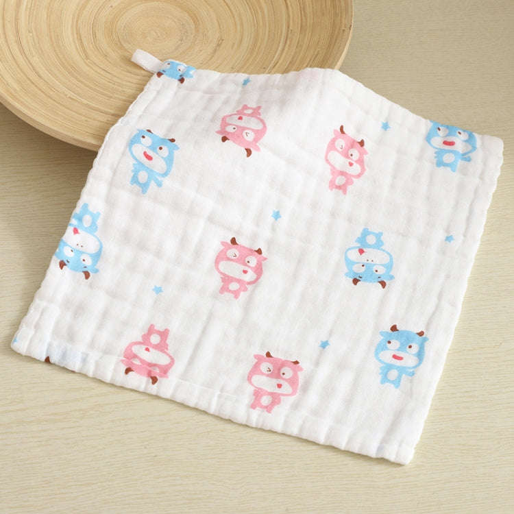 Six-Layer Gauze Cotton Baby Square Handkerchief Saliva Towel Styles Random Delivery, Size:30x30cm