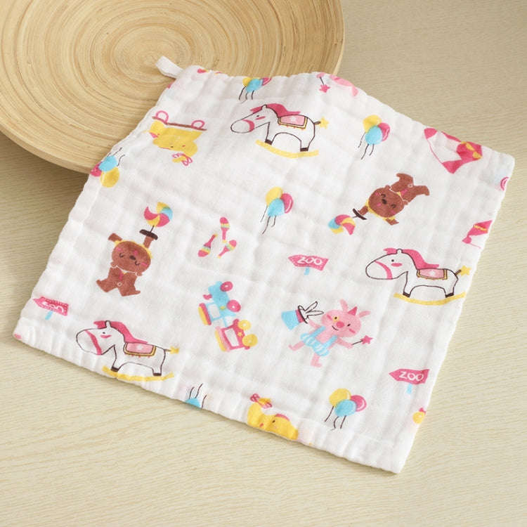 Six-Layer Gauze Cotton Baby Square Handkerchief Saliva Towel Styles Random Delivery, Size:30x30cm