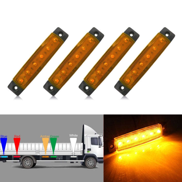 4 PCS 12V 6 SMD Auto Car Bus Truck Wagons External Side Marker Lights LED Trailer Indicator Light...