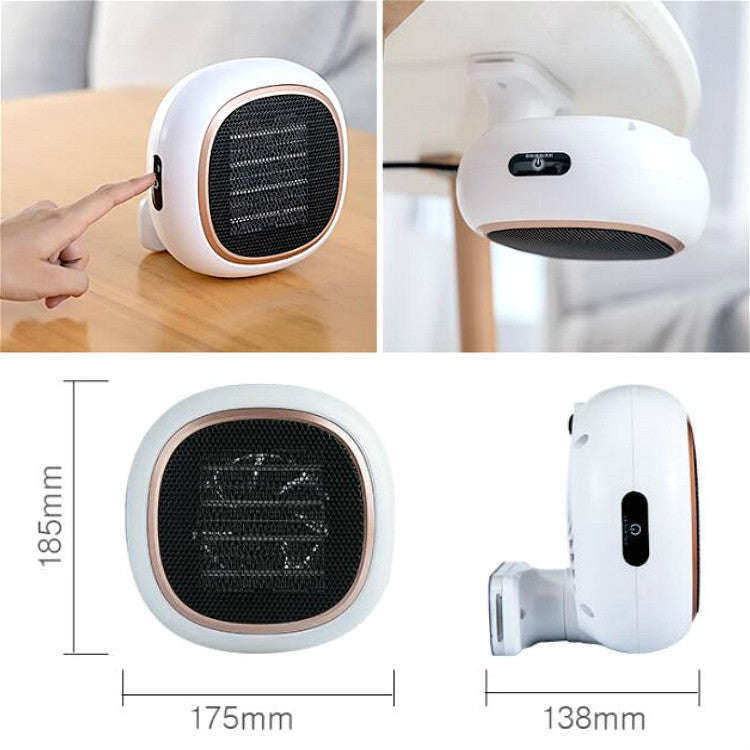 Touch Home Desktop Small Sun Wall-Mounted Heating Fan Mini Electric Heater, CN Plug(Pink)