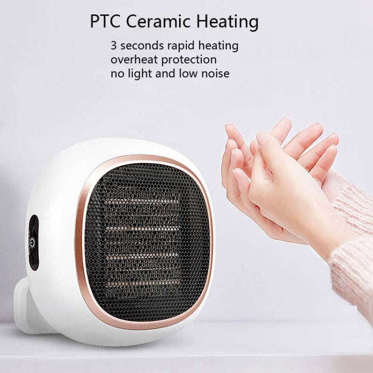 Touch Home Desktop Small Sun Wall-Mounted Heating Fan Mini Electric Heater, CN Plug(Pink)