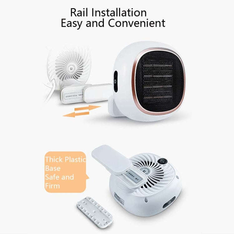 Touch Home Desktop Small Sun Wall-Mounted Heating Fan Mini Electric Heater, CN Plug(Pink)