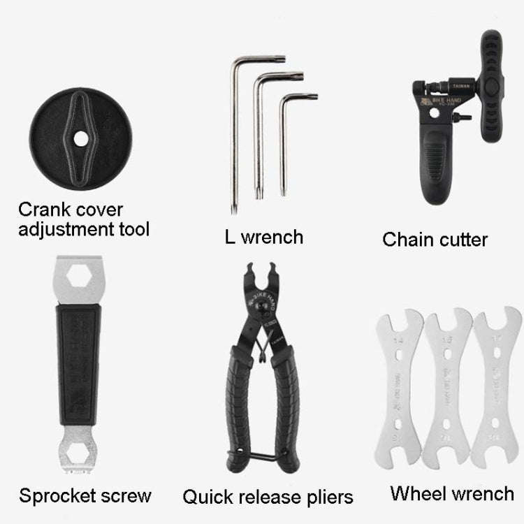 BIKEHAND Bicycle Tool Box Set Renovation Vehicle Tool Kit Riding Equipment Accessories
