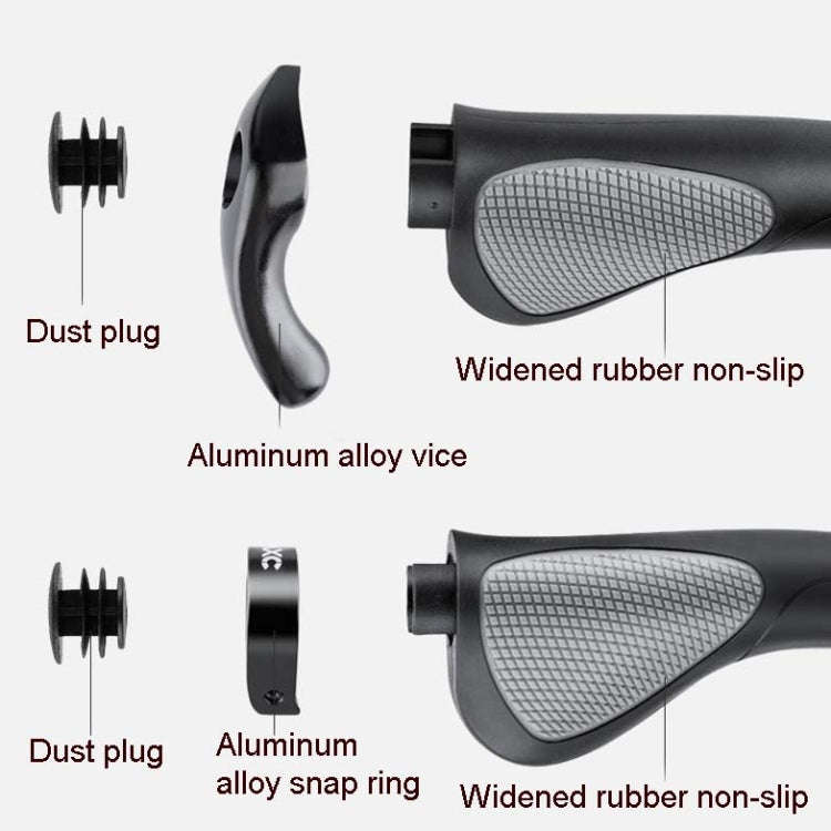 1 Pair CXWXC Bicycle Handlebar Cover Mountain Bike Bullhorn Rubber Handlebar Cover Riding Accesso...