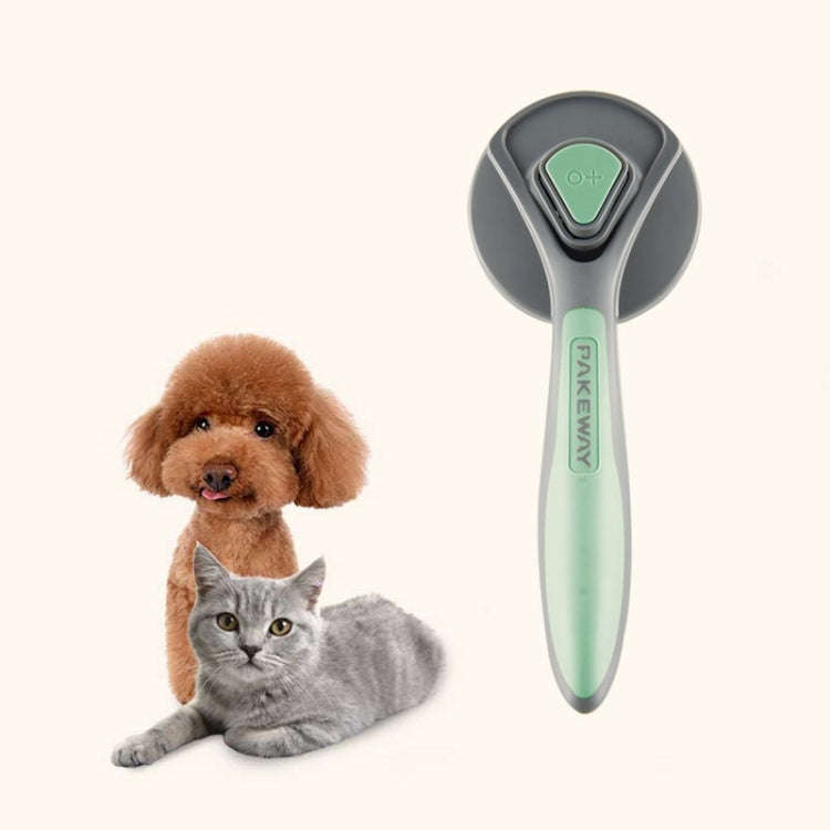 Pet Self-Cleaning Comb Cat Comb Dog Needle Comb Cat Hair Removal Comb Floating Brush(Fresh Mint)
