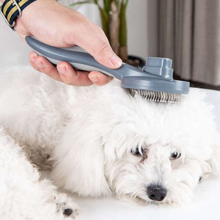 Pet Self-Cleaning Comb Cat Comb Dog Needle Comb Cat Hair Removal Comb Floating Brush(Fresh Mint)