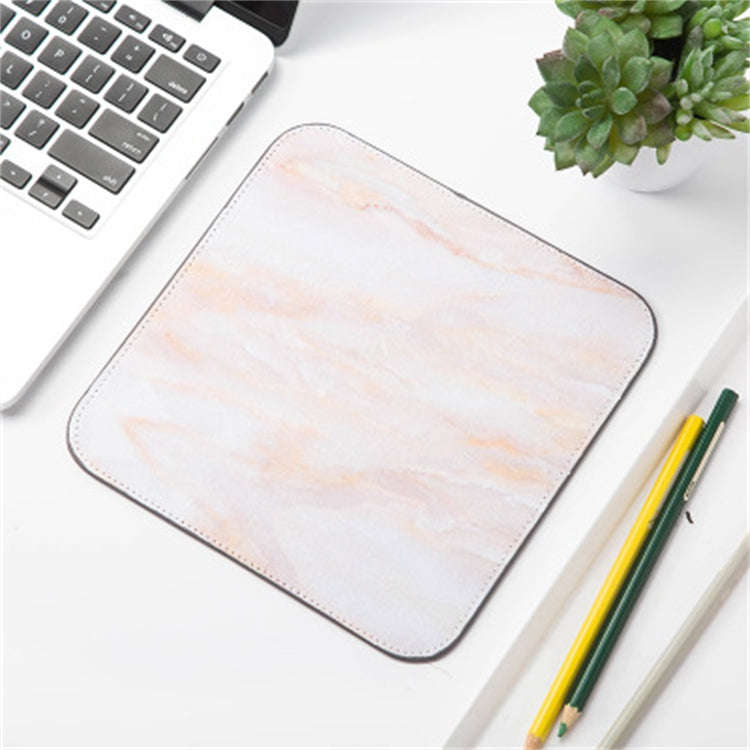 Office Desk Mat Marble Pattern Desk Organizer School Supplies Mouse Desk Tools(Beige)