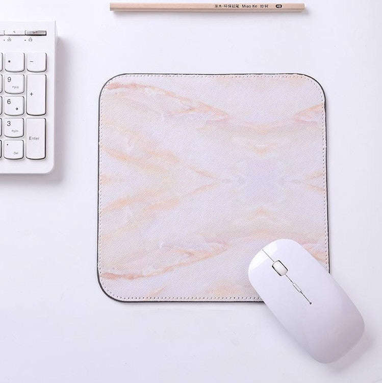 Office Desk Mat Marble Pattern Desk Organizer School Supplies Mouse Desk Tools(Beige)