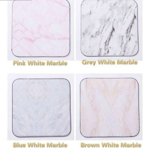 Office Desk Mat Marble Pattern Desk Organizer School Supplies Mouse Desk Tools(Beige)