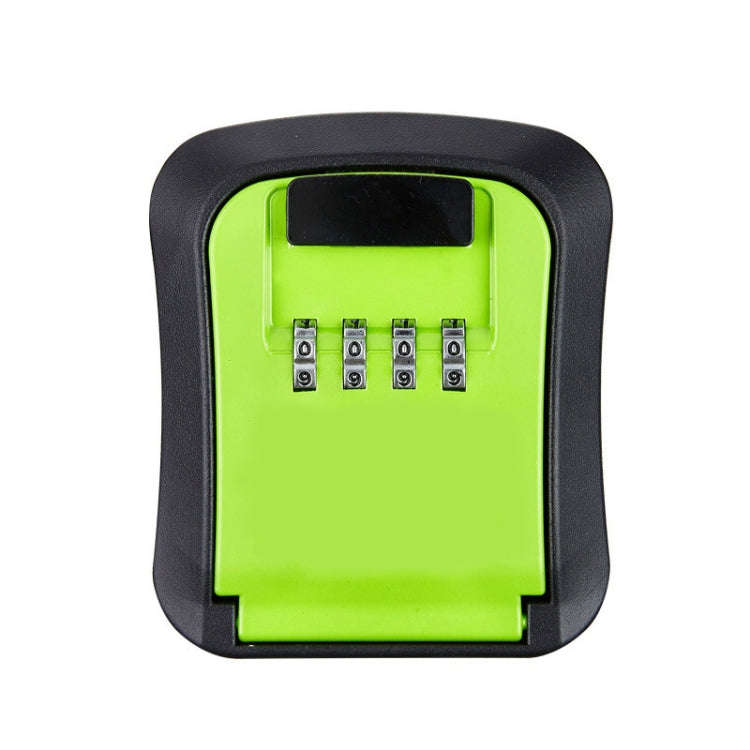 Wall-Mounted Key Code Box Construction Site Home Decoration Four-Digit Code Lock Key Box(Green)
