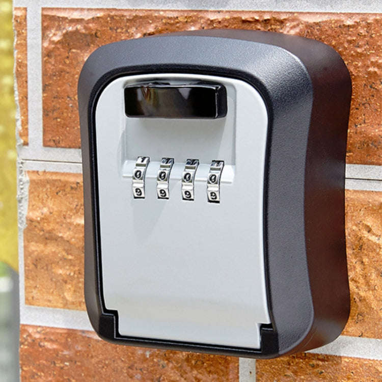 Wall-Mounted Key Code Box Construction Site Home Decoration Four-Digit Code Lock Key Box(Blue)