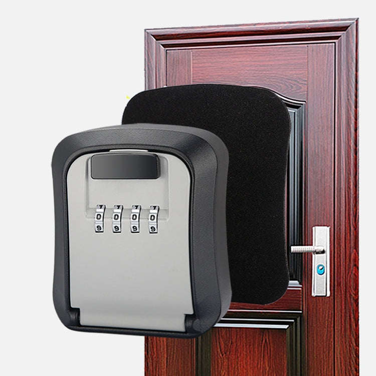 Wall-Mounted Key Code Box Construction Site Home Decoration Four-Digit Code Lock Key Box(Blue)