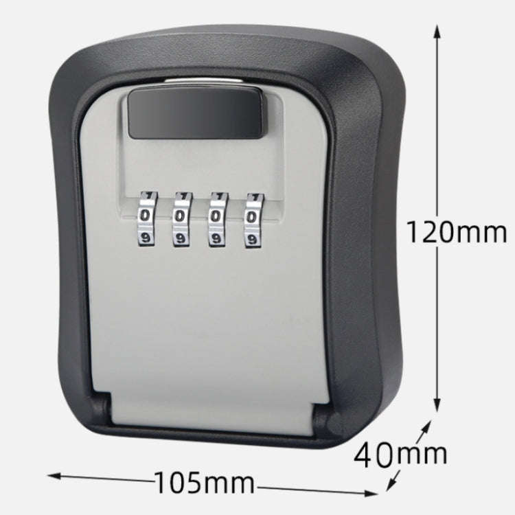 Wall-Mounted Key Code Box Construction Site Home Decoration Four-Digit Code Lock Key Box(Blue)