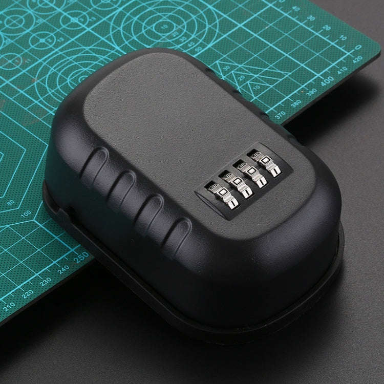 KS020 Password Lock Key Box Wall-Mounted Construction Site Decoration Key Password Lock(Black)