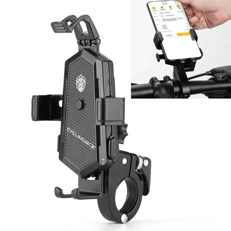 Bicycle Mobile Phone Holder Can Rotate And Adjust Fixed Aluminum Alloy Bracket Automatic Grab Bra...
