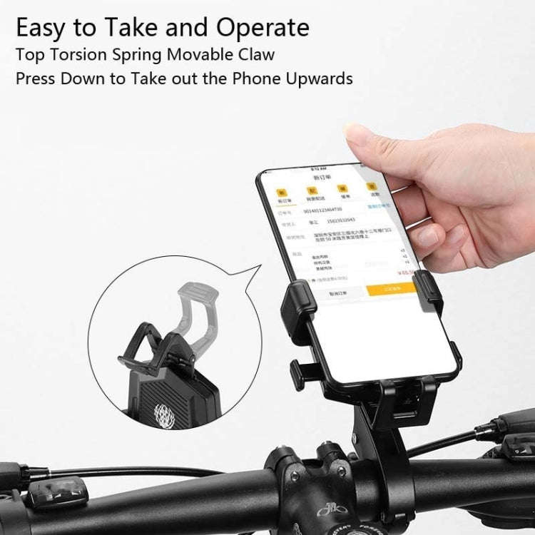 Bicycle Mobile Phone Holder Can Rotate And Adjust Fixed Aluminum Alloy Bracket Automatic Grab Bra...