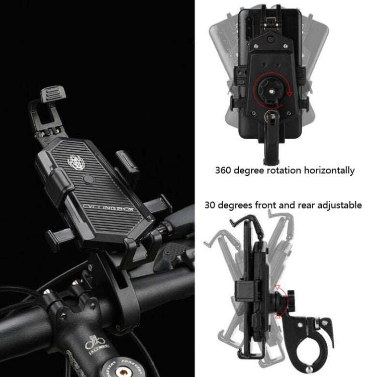 Bicycle Mobile Phone Holder Can Rotate And Adjust Fixed Aluminum Alloy Bracket Automatic Grab Bra...