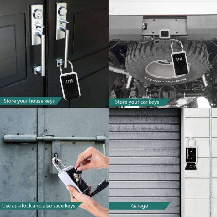 Password Key Box Wall-Mounted Metal Box Password Box Outdoor Key Anti-Theft Storage Box, Specific...