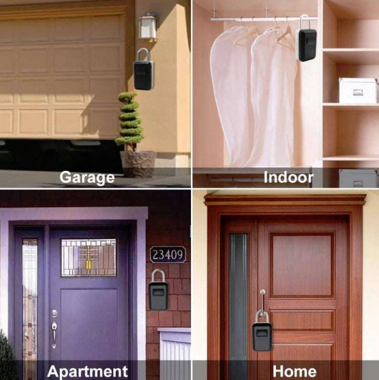 Password Key Box Wall-Mounted Metal Box Password Box Outdoor Key Anti-Theft Storage Box, Specific...