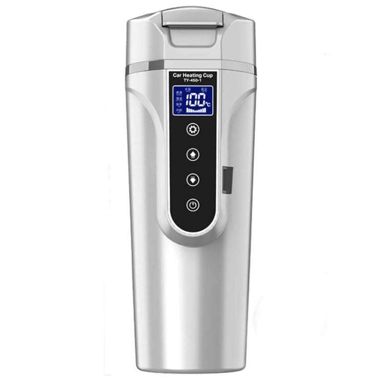 450ml Car Heating Water Bottle Thermos Mug Car Truck Universal Boiling Water Cup, Style:Car Model...