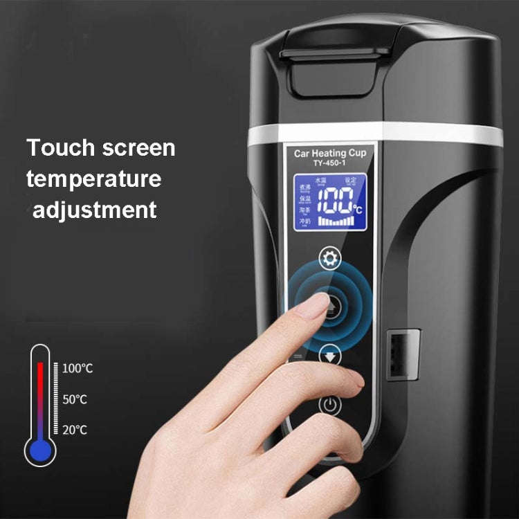 450ml Car Heating Water Bottle Thermos Mug Car Truck Universal Boiling Water Cup, Style:Car Model...