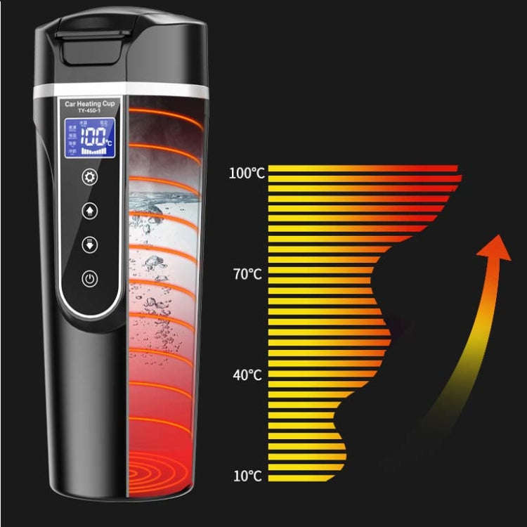 450ml Car Heating Water Bottle Thermos Mug Car Truck Universal Boiling Water Cup, Style:Car Model...