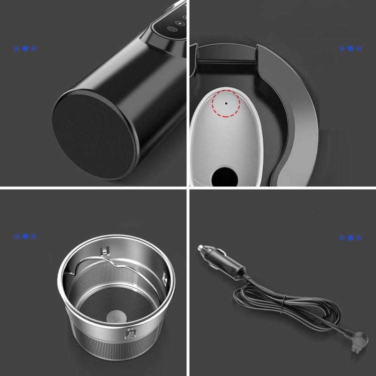 450ml Car Heating Water Bottle Thermos Mug Car Truck Universal Boiling Water Cup, Style:Car Model...