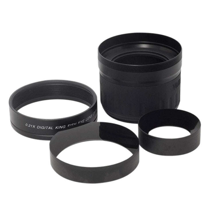 58mm 0.21X Digital Wide Angle Auxiliary Fisheye Lens for Canon / Nikon / Sony / Minolta / Pansoni...