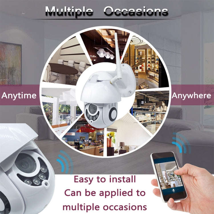 OU-A1IN PTZ Control 355 Degree Rotation Infrared WiFi Smart Dome Camera, Two-Way Voice Intercom M...